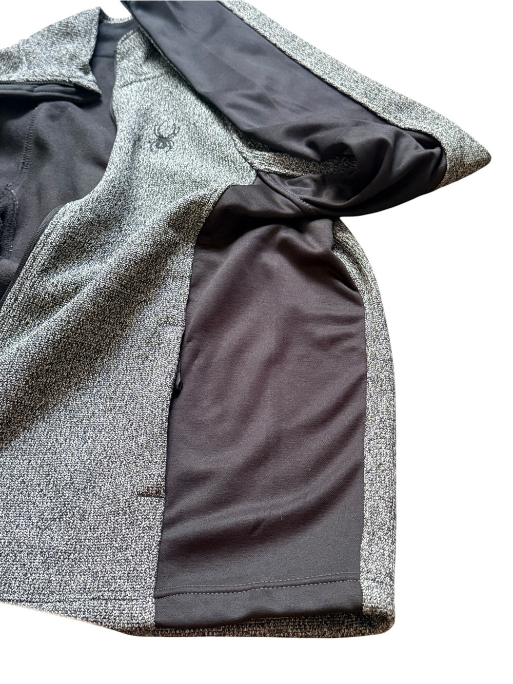 Spyder Women’s Gray Black Full Zip Performance Fleece Jacket Medium - Picture 7 of 15